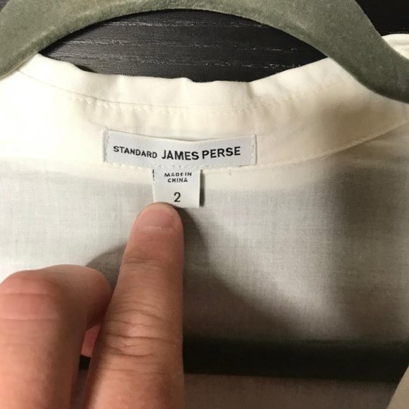 James Perse White Button Down Lightweight Top - Picture 7 of 7